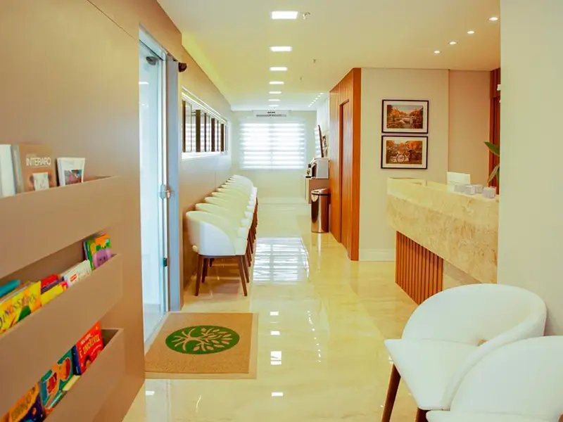 Recepção e sala de espera do Instituto Hélder Polido