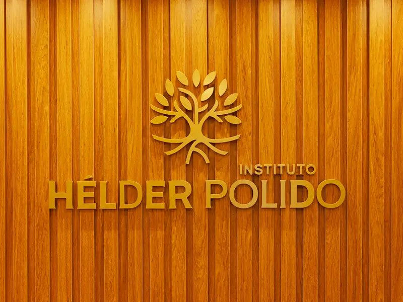 Logotipo do Instituto Hélder Polido na recepção