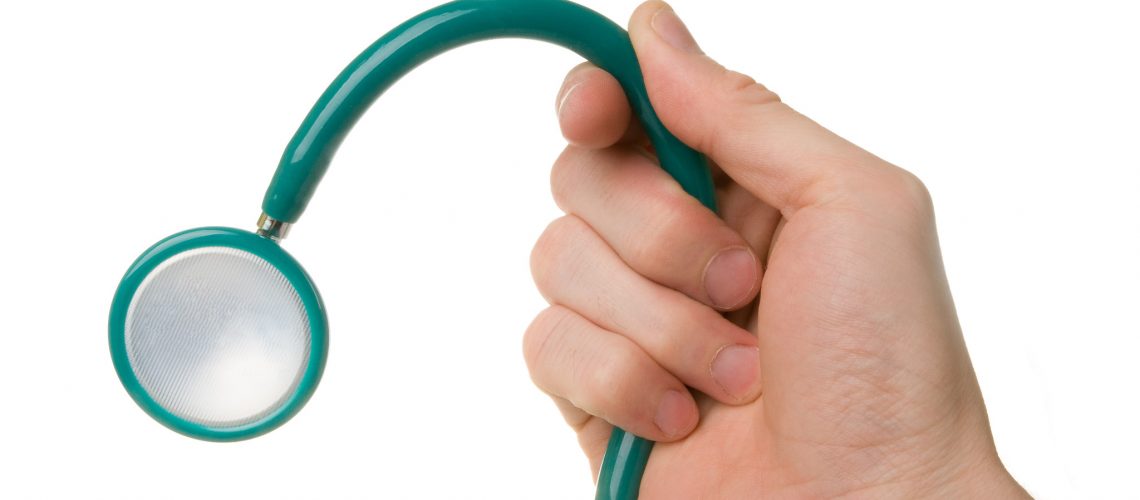 Limp (bent) Stethoscope symbolizing sexual dysfunction (impotance symbol)