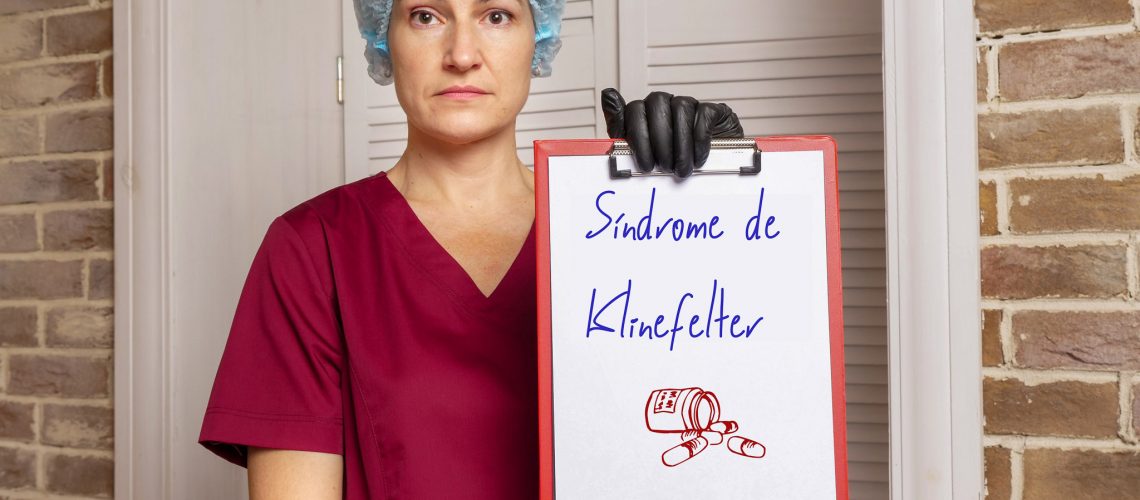 Medical concept meaning Klinefelter Syndrome with sign on the sh